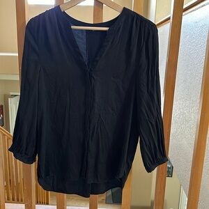 Quince Black Silk Blouse